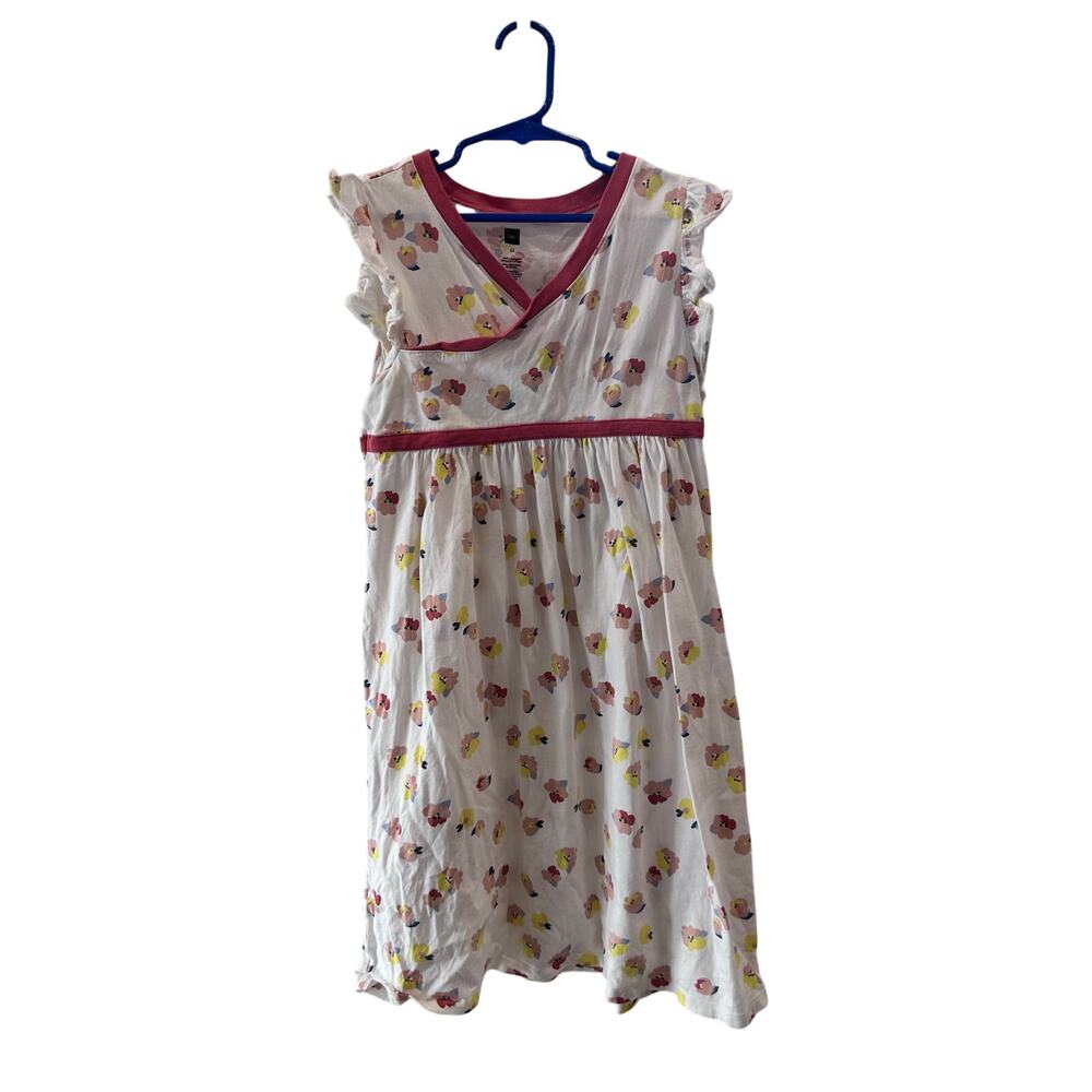 Tea Collection Girls Floral Print Wrap Dress - Size 12